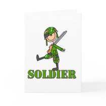 Soldier Stick Figure Greeting Card