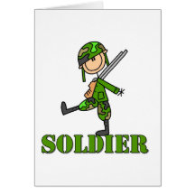 Soldier Stick Figure Greeting Card