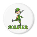 Soldier Stick Figure magnets