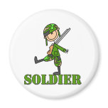 Soldier Stick Figure Magnet