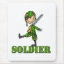 Soldier Stick Figure Mouse Pad