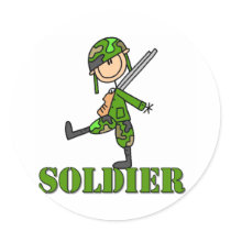 Soldier Stick Figure Stickers