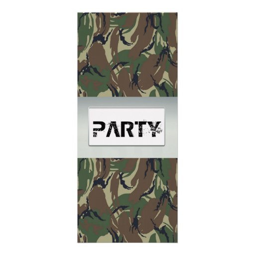 Soldier theme party invitation