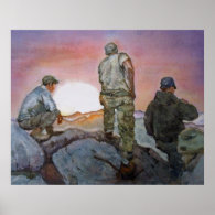 Soldier Watercolor Military Watercolor Painting Print