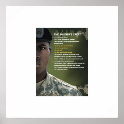 Soldiers Creed Poster 23x23 by trophyhouse