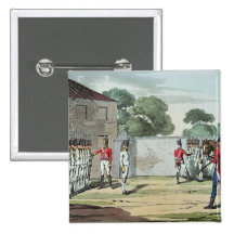 Soldiers Drilling, 1807 Pinback Buttons