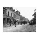 Soldiers in Caen Post Card
