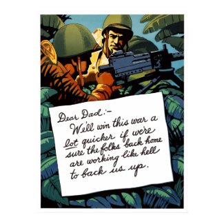 Soldier's Letter Home To Dad print