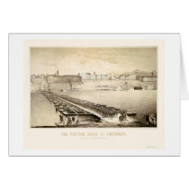 Soldiers on a Cincinnati Pontoon Bridge 1864 cards