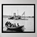 Soldiers Rowing to the Monitor USS Onondaga 1864 posters