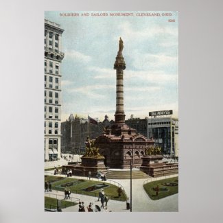 Soldiers & Sailors Monument Cleveland 1910 Vintage print