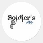 Soldier's Wife Round Stickers
