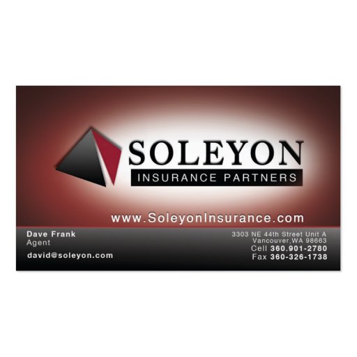 Soleyon 2 business cards (front side)