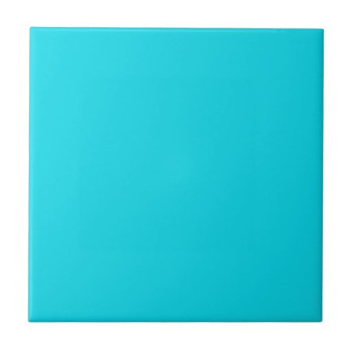 Solid Aqua Blue Ceramic Tile Zazzle
