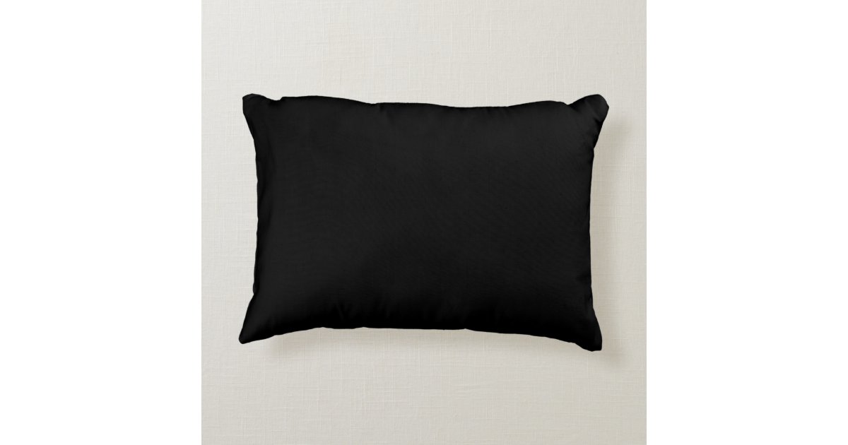 Solid Black and White Accent Pillow Zazzle