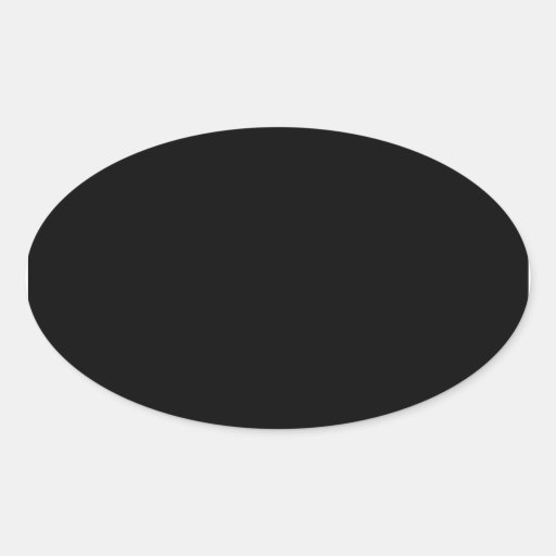 Solid Black Oval Sticker Zazzle