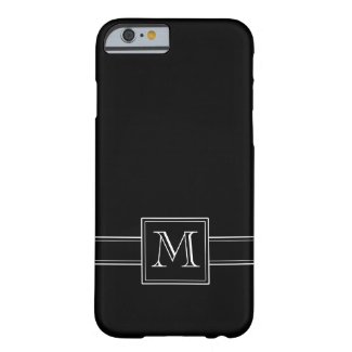 Solid Black with Monogram iPhone 6 Case