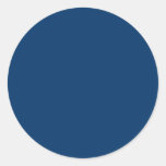 Solid Color 003366 Dark Blue Background Template Round Sticker