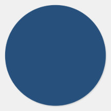 Solid Color 003366 Dark Blue Background Template Round Sticker
