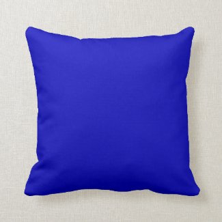 Solid Color Cobalt Blue Throw Pillows