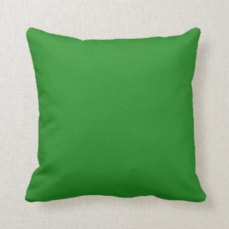 Solid Color Forest Green Throw Pillows