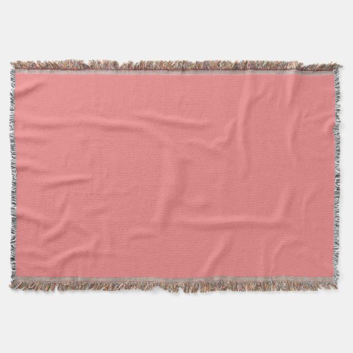 Solid Color Light Coral Throw Blanket Zazzle