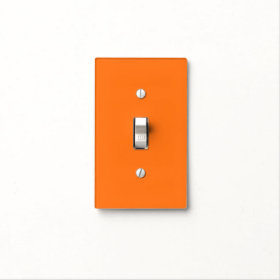 Solid Color: Pumpkin Orange Light Switch Plates