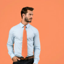 Solid Coral Tie by strictlyties Solid Coral Tie