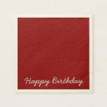 solid dark red disposable napkin