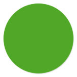 Solid Green Background Color 339900 Round Sticker