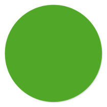 Solid Green Background Color 339900 Round Sticker