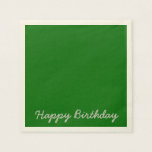 Solid GREEN Disposable Napkins