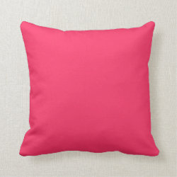 Solid Hot Pink Background Color FF3366 Background Throw Pillow