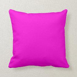 Solid Hot Pink Background Throw Pillow