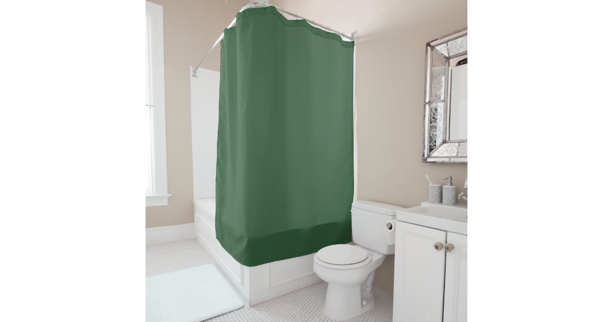 Solid Hunter Green Shower Curtain Zazzle 0420