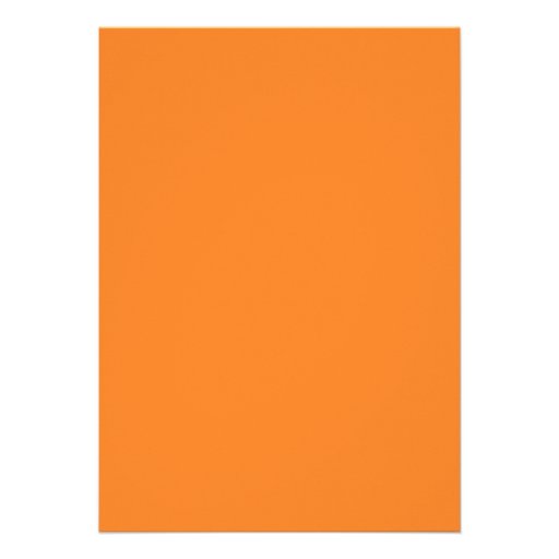 Solid Orange Invitation