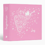 solid pink angel binder