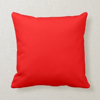 Solid Red Throw Pillow