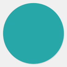 Solid Turquoise 009999 Color Background Stickers
