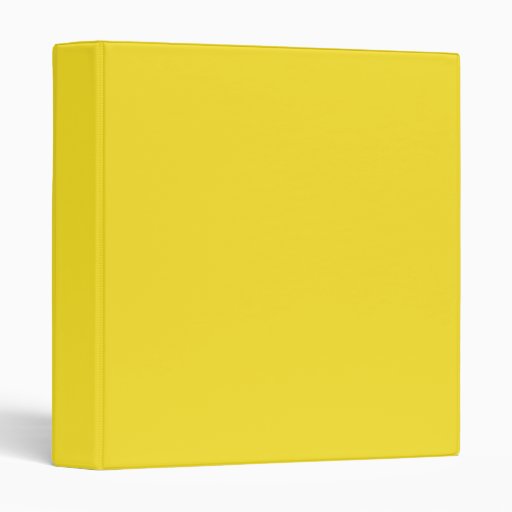 Solid Yellow 1 Inch Binder Zazzle