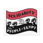 Solidarity with People of Egypt Post Card