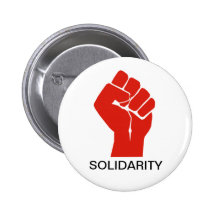 Solidarity With Wisconsin's Unions Button