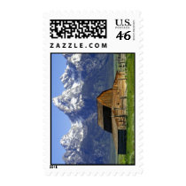 Solitary Barn at Grand Tetons Postage Stamps
