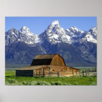Solitary Barn at Grand Tetons Posters