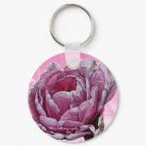 Solitary Pink Tulip - Keychain