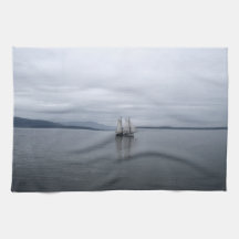 Solitary Sail Hand Towel