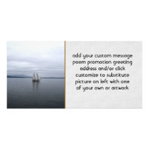 Solitary Sail Customized Photo Card