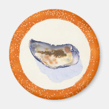 SOLITARY ULTRAMARINE MUSSEL REFRIGERATOR MAGNETS