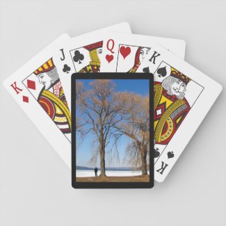 Solitude at Cayuga Lake Playing Cards