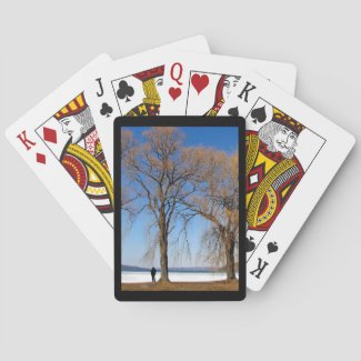 Solitude at Cayuga Lake Playing Cards